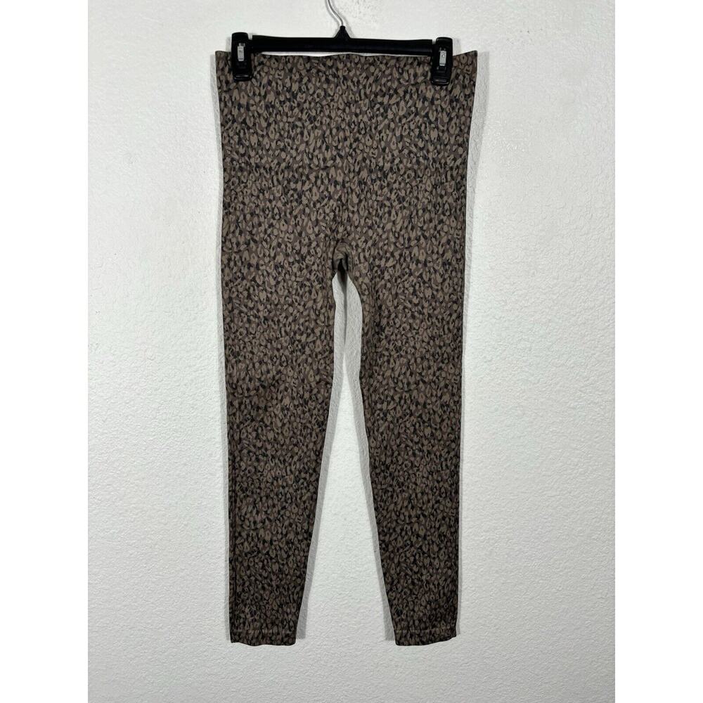 SPANX Look At Meā Now Leopard Print Leggings Women's Size XL Brown